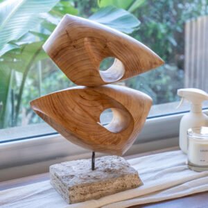 Obra Escultórica Ensamblada 2 Piezas de Madera