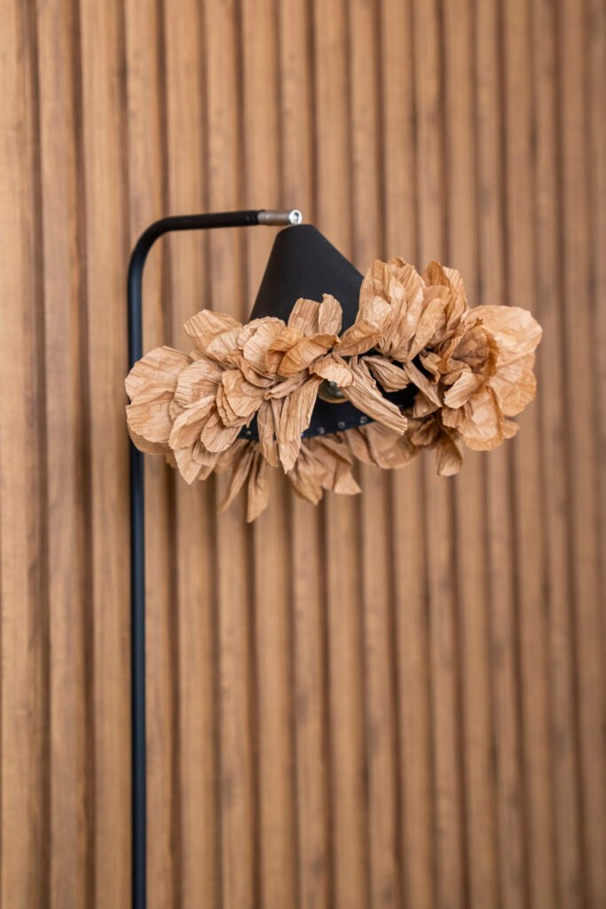 Lámpara de Pie con Pantalla en Papel Kraft