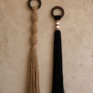 Conjunto Colgante Decorativo Fibras Naturales y Madera