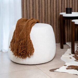 Pouf de Diseño Tapizado Buclé